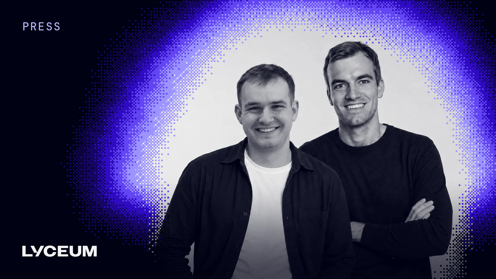 AI-generated portrait of Lyceum's co-founders, Magnus Grünewald and Maximilian Niroomand